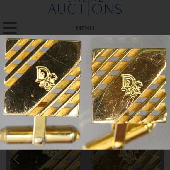 Authentic Christian Dior Cuff Links in a gift box. - Picture 1 of 8